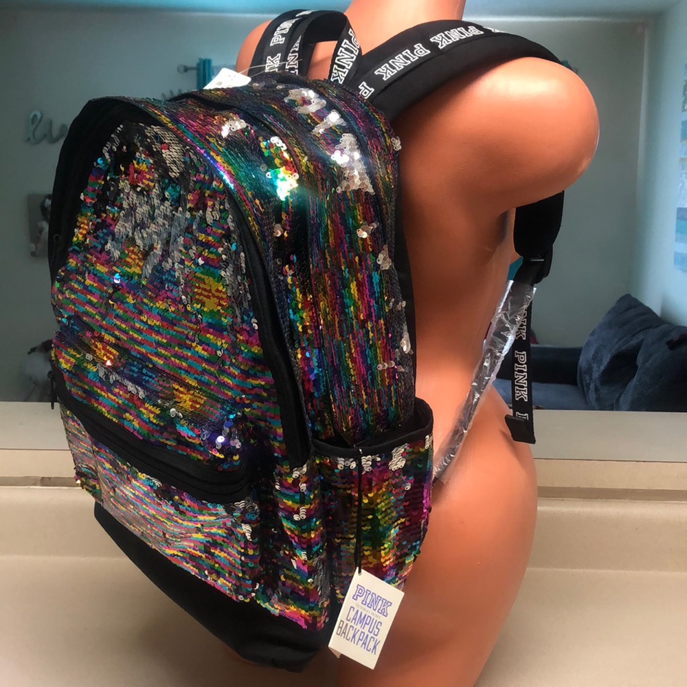 Vs PINK sequin backpack